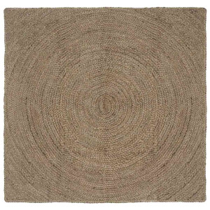 vidaXL Vloerkleden Vierkant Grijs 120 x 120 cm Jute