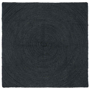 vidaXL Vloerkleden Vierkant Donkergrijs 120 x 120 cm Jute