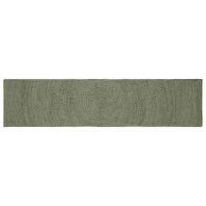 vidaXL Vloerkleden Olijfgroen 60 x 300 cm Jute