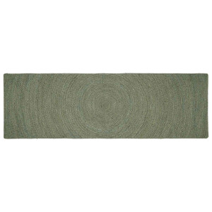 vidaXL Vloerkleden Olijfgroen 80 x 250 cm Jute
