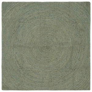 vidaXL Vloerkleden Olijfgroen 120 x 120 cm Jute