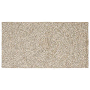 vidaXL Vloerkleden Rechthoekig Natuurlijk en Wit 80 x 150 cm Jute