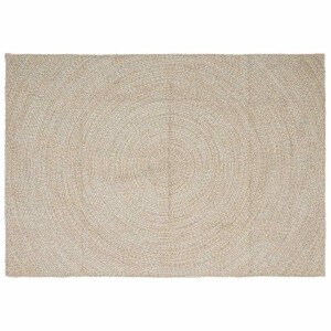 vidaXL Vloerkleden Rechthoekig Natuurlijk en Wit 160 x 230 cm Jute