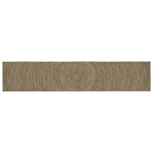 vidaXL Vloerkleden Naturel en Zwart 80 x 400 cm Jute