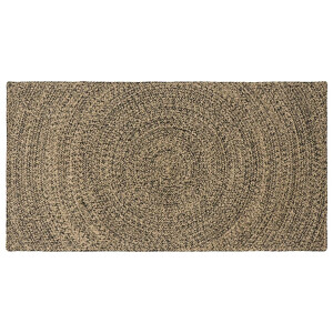 vidaXL Vloerkleden Naturel en Zwart 100 x 200 cm Jute
