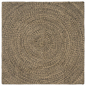 vidaXL Vloerkleden Naturel en Zwart 120 x 120 cm Jute