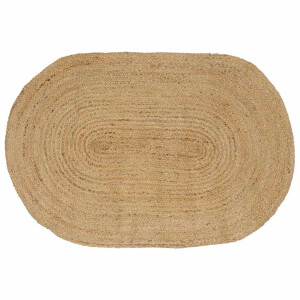 vidaXL Vloerkleden Ovaal Naturel 100 x 152 cm Jute