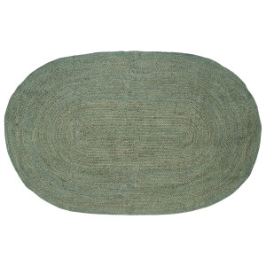 vidaXL Vloerkleden Olijfgroen 152 x 245 cm Jute