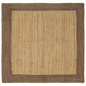 vidaXL Vloerkleden Grijs 160 x 160 cm Jute