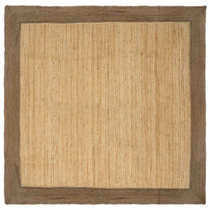 vidaXL Vloerkleden Grijs 300 x 300 cm Jute