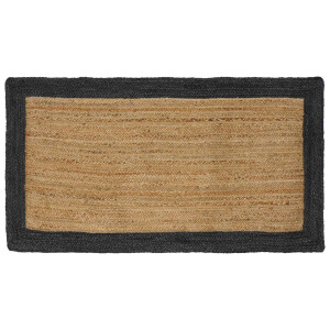 vidaXL Vloerkleden Donkergrijs 80 x 150 cm Jute