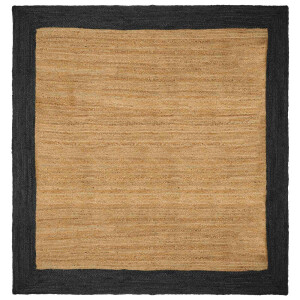 vidaXL Vloerkleden Donkergrijs 240 x 240 cm Jute