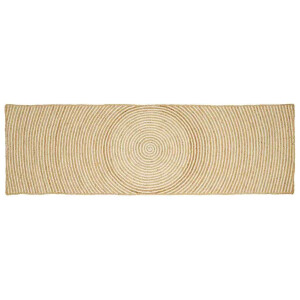 vidaXL Vloerkleed Natuurlijk en Wit 60 x 200 cm Jute