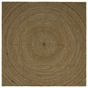 vidaXL Vloerkleed Natuurlijk en Zwart 300 x 300 cm Jute