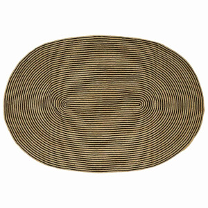 vidaXL Vloerkleed Natuurlijk en Zwart 152 x 245 cm Jute