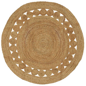 vidaXL Vloerkleden Naturel Ø 150 cm Jute