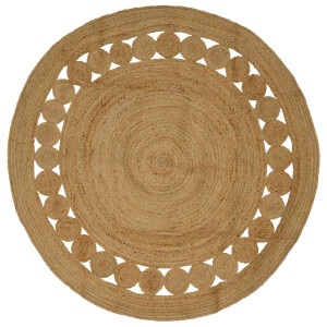 vidaXL Vloerkleden Naturel Ø 210 cm Jute