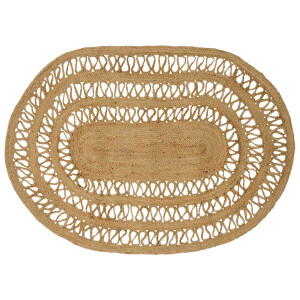 vidaXL Vloerkleden Naturel 100 x 152 cm Jute