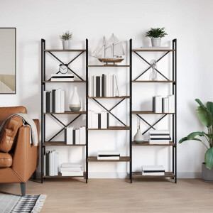 vidaXL Boekenkast Sonoma Eiken 156 x 25 x 167 cm Bewerkt hout