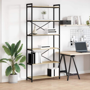 vidaXL Boekenkast Sonoma Eiken 80 x 30 x 189,5 cm Bewerkt hout
