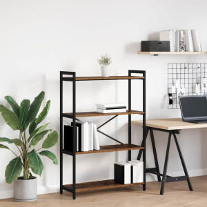 vidaXL Boekenkast Oud hout 80 x 30 x 120 cm Bewerkt hout