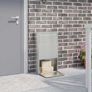 vidaXL Pakket inwerp box Zilver 44 x 22 x 82 cm Gegalvaniseerd staal