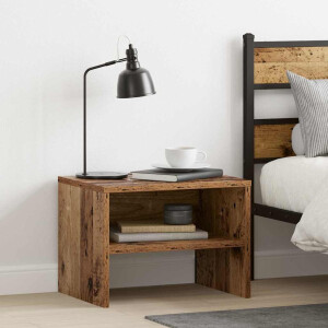 vidaXL Nachtkastje 2 pcs Oud hout 40 x 40 x 30 cm Bewerkt hout