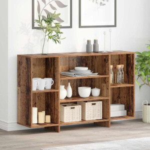 vidaXL Dressoir Oudhout 120 x 30 x 75 cm Bewerkt hout
