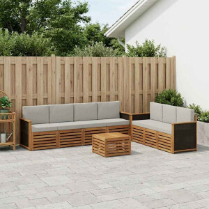vidaXL Sofa-Sets met kussen 8 pcs Massief Acaciahout