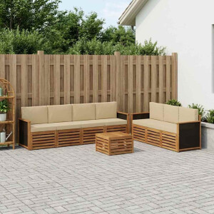 vidaXL Sofa-Sets met kussen 8 pcs Massief Acaciahout