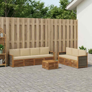 vidaXL Sofa-Sets met kussen 8 pcs Massief Acaciahout