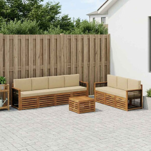 vidaXL Sofa-Sets met kussen 8 pcs Massief Acaciahout