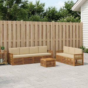 vidaXL Sofa-Sets met kussen 8 pcs Massief Acaciahout