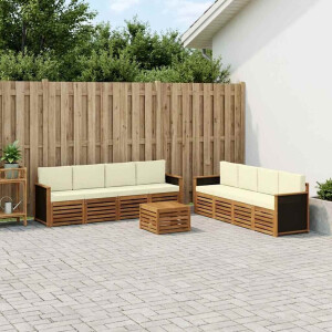 vidaXL Sofa-Sets met kussen 9 pcs Massief Acaciahout