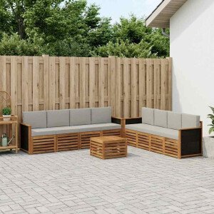 vidaXL Sofa-Sets met kussen 9 pcs Massief Acaciahout