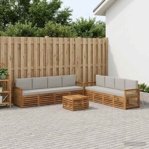 vidaXL Sofa-Sets met kussen 9 pcs Massief Acaciahout