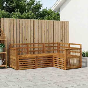 vidaXL Sofa-Sets 4 pcs Massief Acaciahout