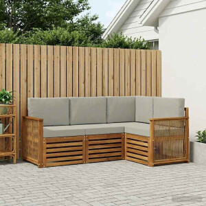 vidaXL Sofa-Sets met kussen 4 pcs Massief Acaciahout