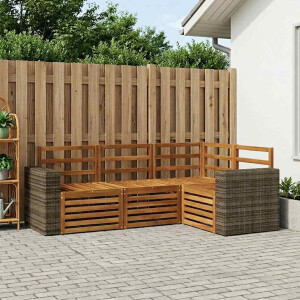 vidaXL Sofa-Sets 4 pcs Massief Acaciahout