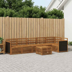 vidaXL Hoekbank Set 6 pcs Naturel Massief Acaciahout
