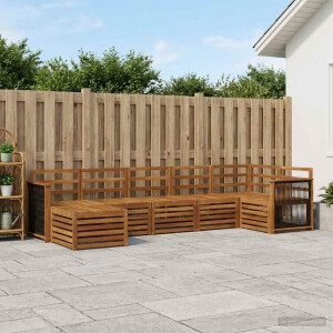 vidaXL Hoekbank Set 6 pcs Naturel Massief Acaciahout