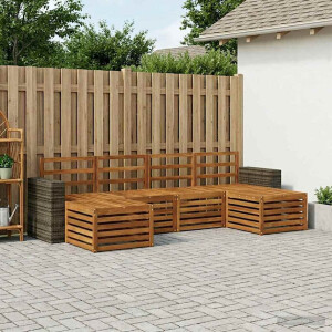 vidaXL Sofa-Sets 6 pcs Naturel Massief Acaciahout