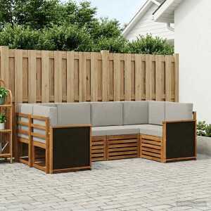 vidaXL Hoekbank Set met kussen 5 pcs