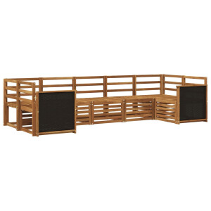 vidaXL Hoekbank Set 6 pcs Naturel Massief Acaciahout