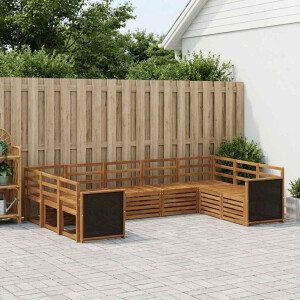 vidaXL Hoekbank Set 7 pcs Naturel Massief Acaciahout