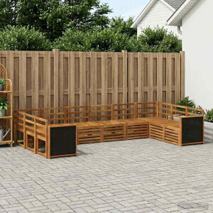 vidaXL Hoekbank Set 7 pcs Naturel Massief Acaciahout