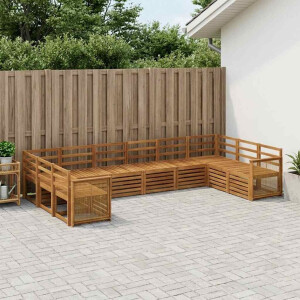 vidaXL Hoekbank Set 7 pcs Naturel Massief Acaciahout