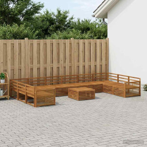 vidaXL Sofa-Sets 11 pcs Massief Acaciahout