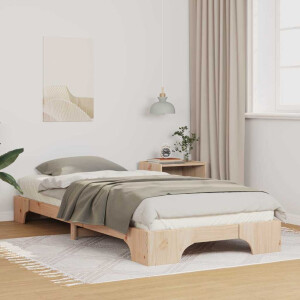 vidaXL Bedframe Bruin 90 x 210 cm Massief grenenhout
