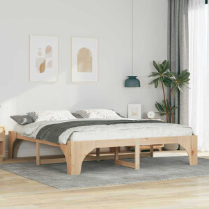vidaXL Bedframe Bruin 180 x 200 cm Massief grenenhout